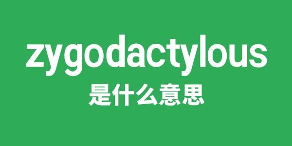 zygodactylous是什么意思