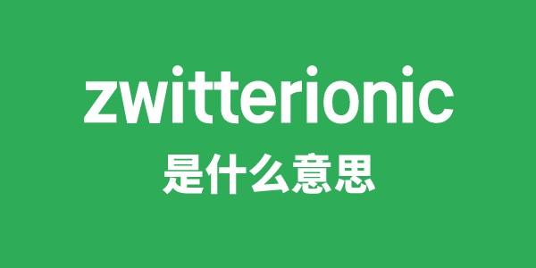 zwitterionic是什么意思