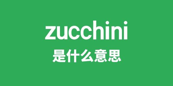 zucchini是什么意思