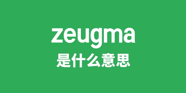 zeugma是什么意思