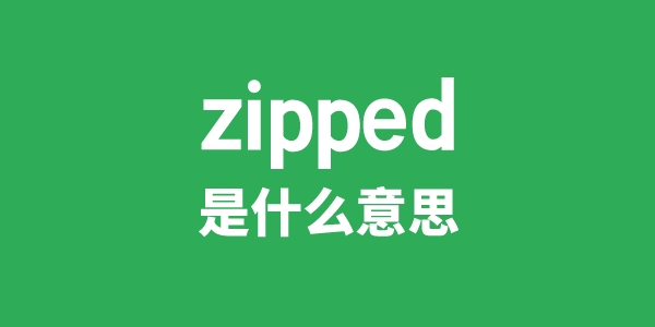 zipped是什么意思