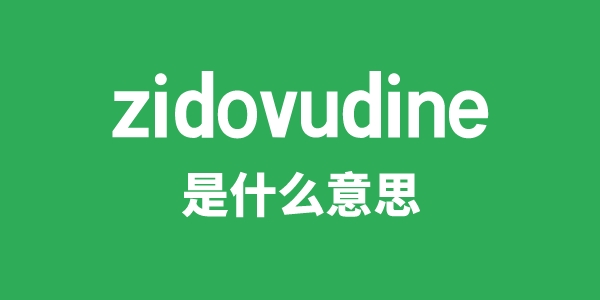 zidovudine是什么意思