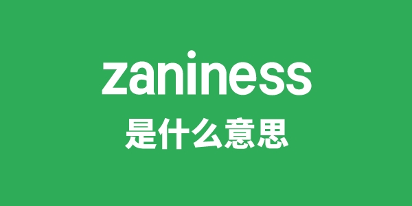 zaniness是什么意思