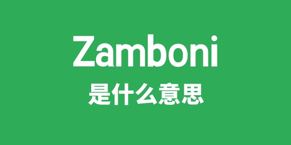 Zamboni是什么意思