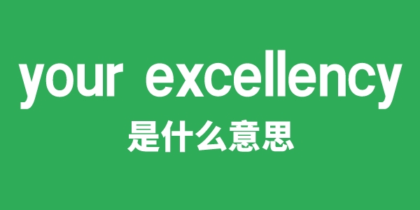 your excellency是什么意思