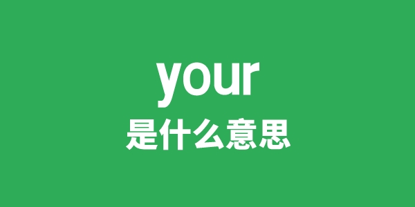 your是什么意思