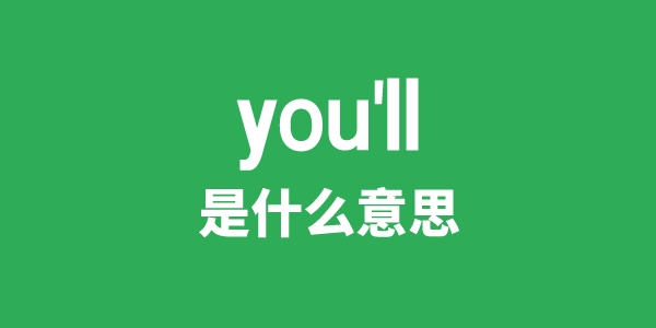 you'll是什么意思