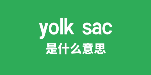 yolk sac是什么意思