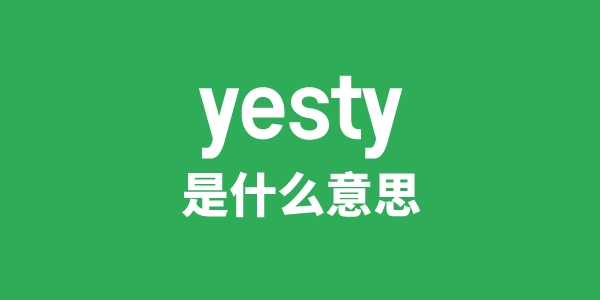 yesty是什么意思