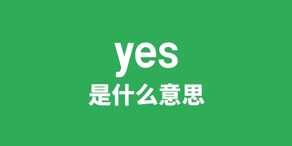 yes是什么意思