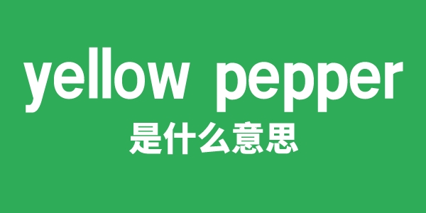 yellow pepper是什么意思