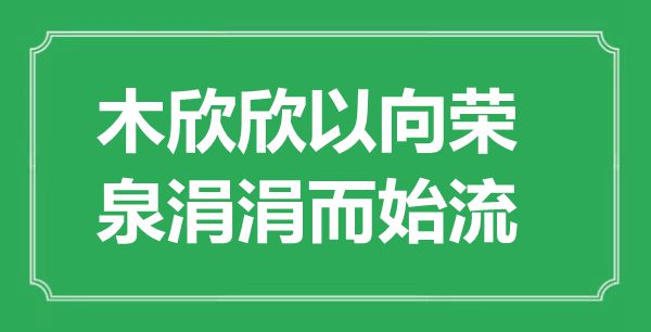 “木欣欣以向荣，泉涓涓而始流”的意思出处及全文赏析