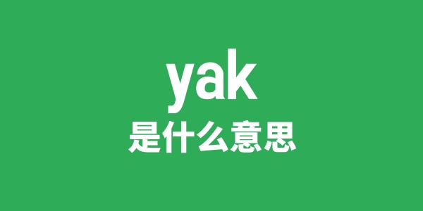 yak是什么意思