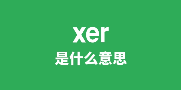 xer是什么意思