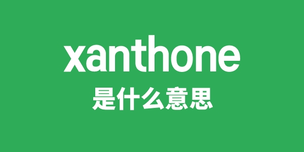 xanthone是什么意思