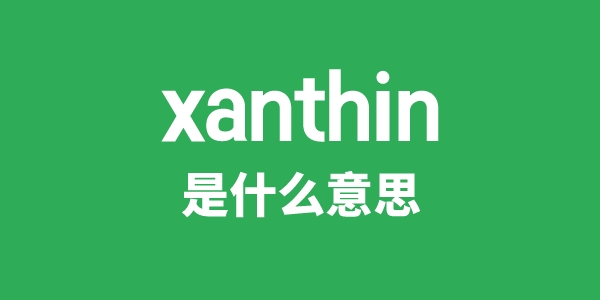 xanthin是什么意思