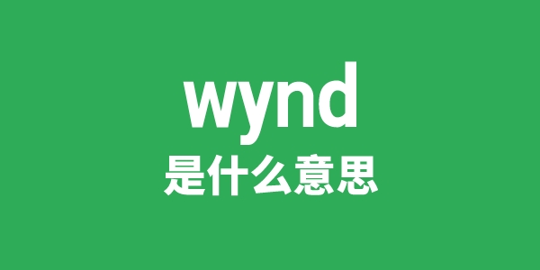 wynd是什么意思