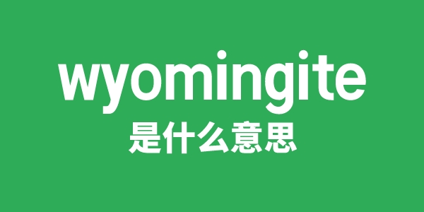 wyomingite是什么意思