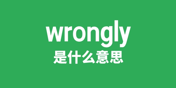 wrongly是什么意思