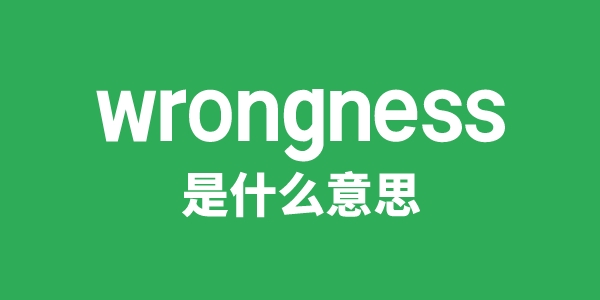 wrongness是什么意思