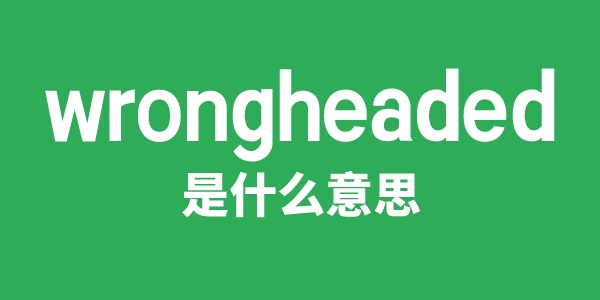 wrongheaded是什么意思