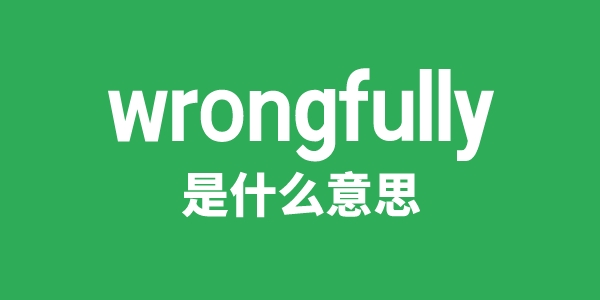 wrongfully是什么意思