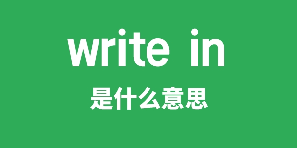 write in是什么意思