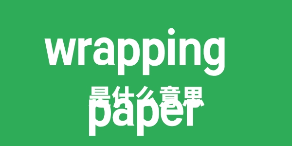 wrapping paper是什么意思