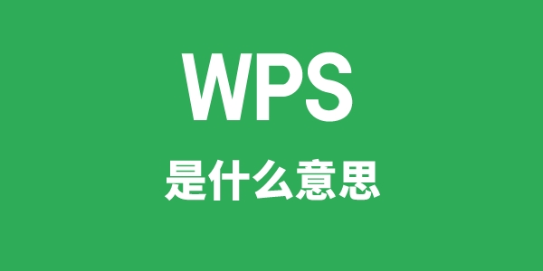 WPS是什么意思