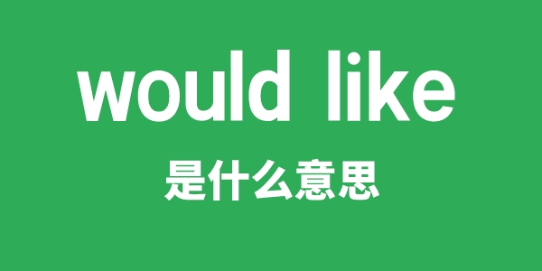 would like是什么意思