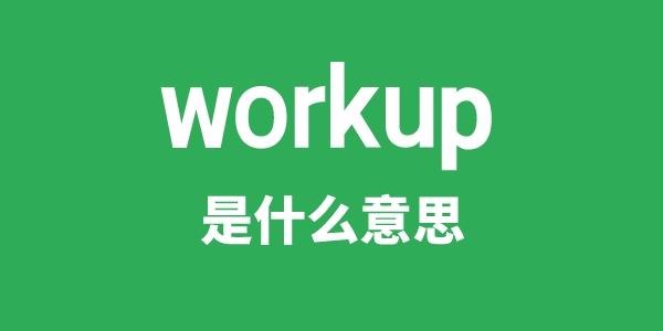 workup是什么意思