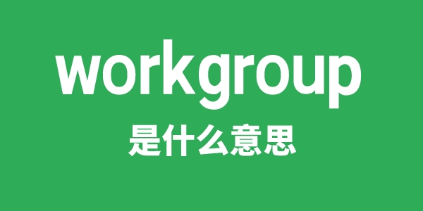 workgroup是什么意思