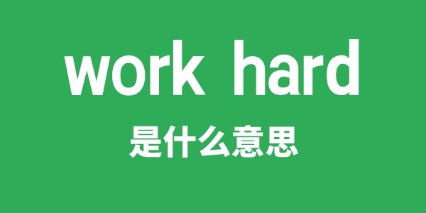 work hard是什么意思