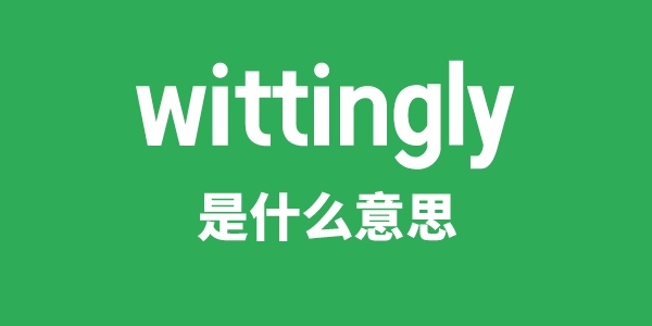 wittingly是什么意思