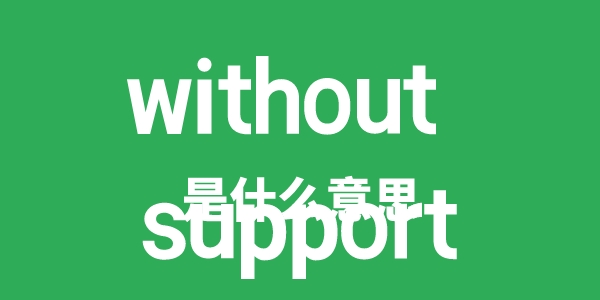 without support是什么意思