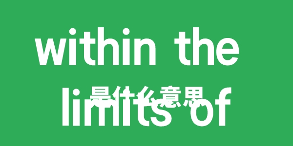 within the limits of是什么意思