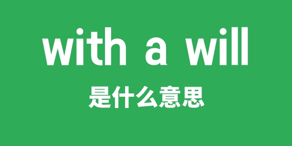 with a will是什么意思