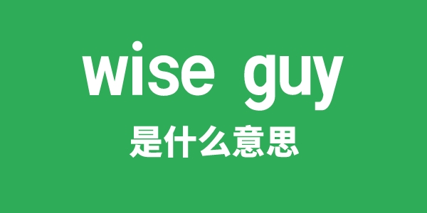 wise guy是什么意思