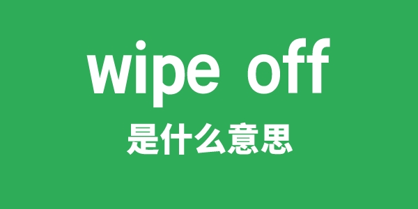 wipe off是什么意思