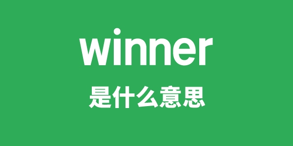 winner是什么意思