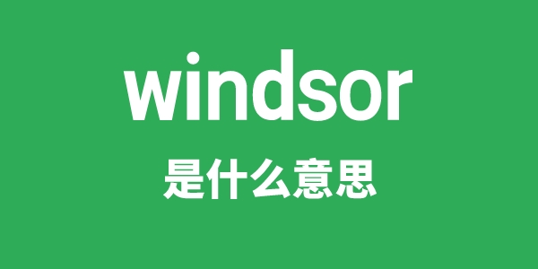 windsor是什么意思