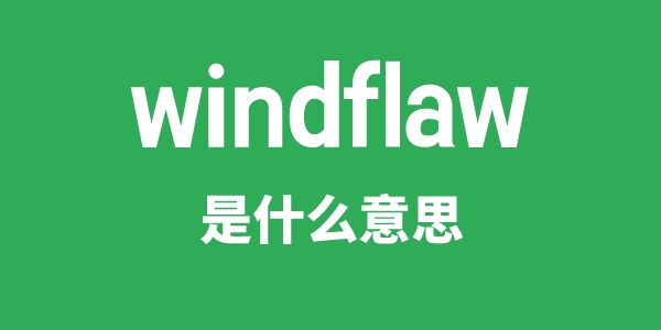 windflaw是什么意思