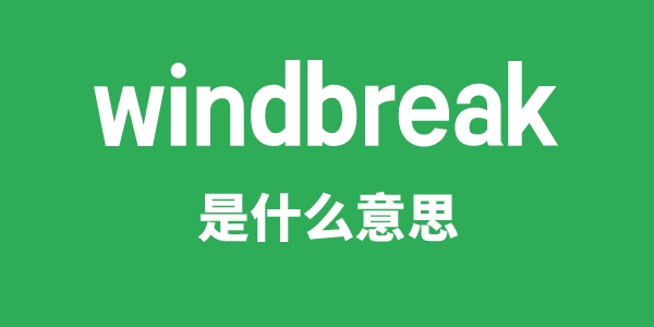 windbreak是什么意思