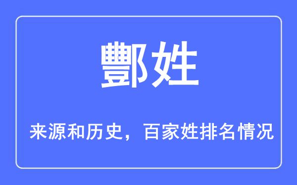 酆姓的来源黄历史,酆姓在百家姓排名第几？