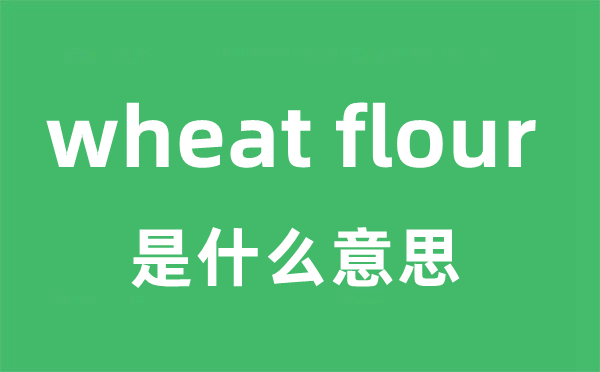 wheat flour是什么意思