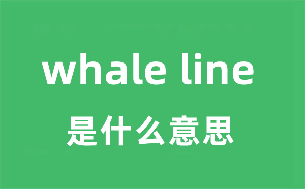 whale line是什么意思