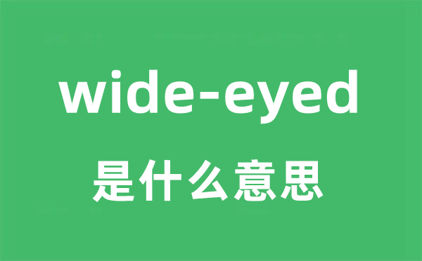 wide-eyed是什么意思