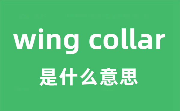 wing collar是什么意思