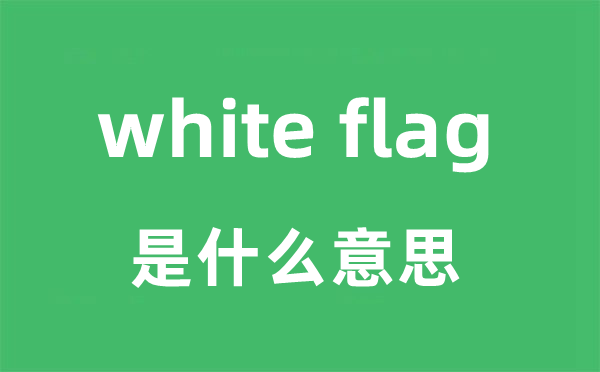 white flag是什么意思