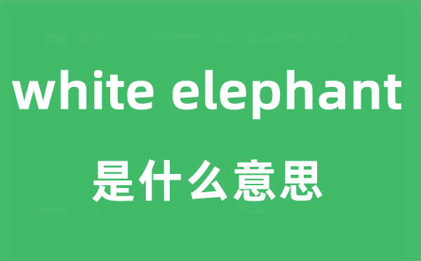 white elephant是什么意思